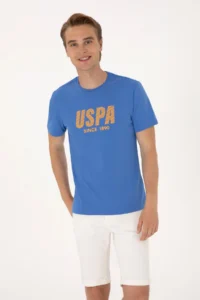 US Polo Assn. Men Regular Fit Crew Neck Indigo T-Shirt