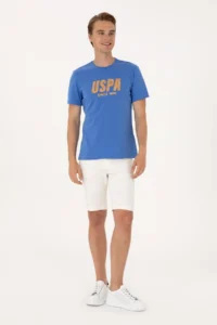 US Polo Assn. Men Regular Fit Crew Neck Indigo T-Shirt - Image 4