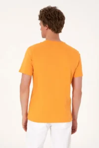 US Polo Assn. Men Orange T-Shirt - Image 5