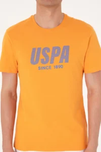 US Polo Assn. Men Orange T-Shirt - Image 6