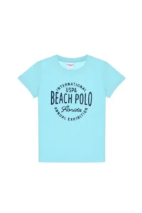US Polo Assn. Boys' Aqua Crew Neck T-Shirt