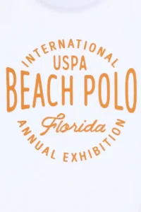 US Polo Assn. Boys' White Crew Neck T-Shirt - Image 4