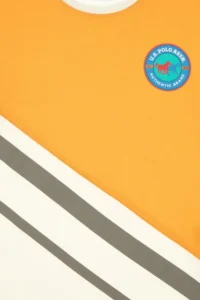 US Polo Assn. Boys' Orange comfort Crew Neck T-Shirt - Image 3