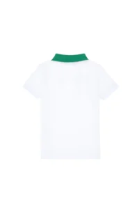 US Polo Assn. Boys' White Polo Shirt Collar T-Shirt - Image 3