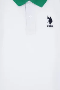 US Polo Assn. Boys' White Polo Shirt Collar T-Shirt - Image 4