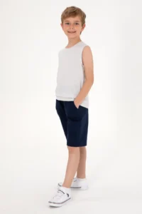 US Polo Assn. Boys' Light Gray Sleeveless Crew Neck T-Shirt - Image 3