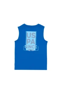 US Polo Assn. Boys' Cobalt Sleeveless Crew Neck T-Shirt - Image 2