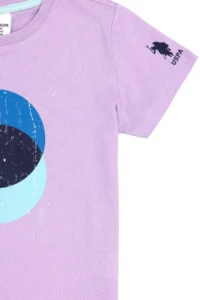 US Polo Assn. Boys' Lilac Crew Neck T-Shirt - Image 4