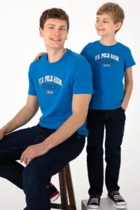 US Polo Assn. Men Regular Fit Crew Neck Cobalt Blue T-Shirt - Image 2