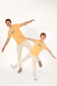 US Polo Shirt Assn. Men Regular Fit Crew Neck Orange T-Shirt - Image 2