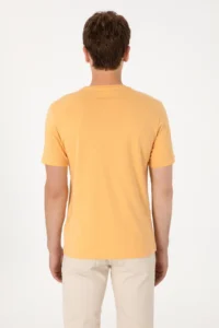 US Polo Shirt Assn. Men Regular Fit Crew Neck Orange T-Shirt - Image 7