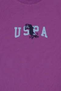 US Polo Assn. Boys' Violet Crew Neck T-Shirt - Image 3