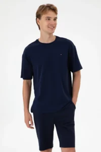 US Polo Assn. Men comfort Fit Crew Neck Navy Blue T-Shirt - Image 3