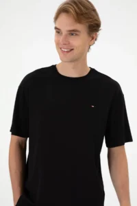 US Polo Assn. Men comfort Fit Crew Neck Black T-Shirt - Image 2