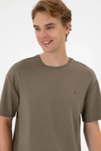 US Polo Assn. Men comfort Fit Crew Neck Mink T-Shirt - Image 2