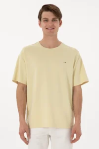 US Polo Assn. Men comfort Fit Crew Neck Light Khaki T-Shirt T-Shirt