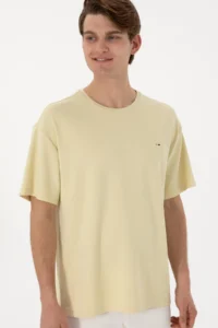 US Polo Assn. Men comfort Fit Crew Neck Light Khaki T-Shirt T-Shirt - Image 3
