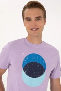 US Polo Assn. Men Lilac T-Shirt - Image 2