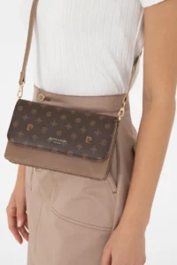Pierre Cardin Brown Crossbody Bag - Image 2
