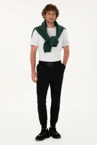 US Polo Assn. Men Black Sweatpants
