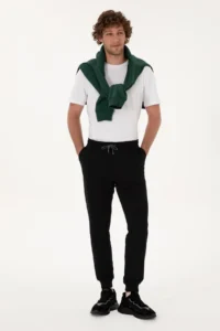 US Polo Assn. Men Black Sweatpants - Image 3