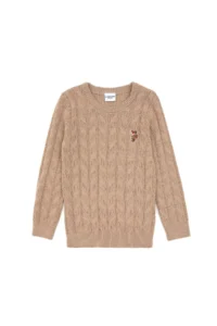 US Polo Assn. Boys' Sand Melanj Crew Neck Basic Sweater