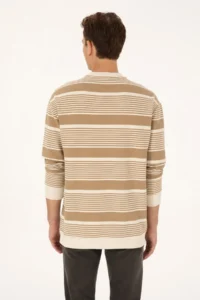 US Polo Assn. Men comfort Fit Crew Neck Cream Sweatshirt - Image 5