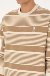 US Polo Assn. Men comfort Fit Crew Neck Cream Sweatshirt - Image 7