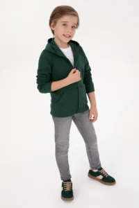 US Polo Assn. Boys' Dark Green Basic Hooded Sweatshirt - Image 2