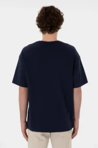 US Polo Assn. Men comfort Fit Crew Neck Navy Blue Jacquard interlock  T-Shirt - Image 5