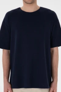 US Polo Assn. Men comfort Fit Crew Neck Navy Blue Jacquard interlock  T-Shirt - Image 6