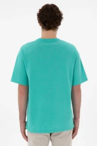 US Polo Assn. Men comfort Fit Crew Neck Mint Jacquard interlock T-Shirt - Image 5