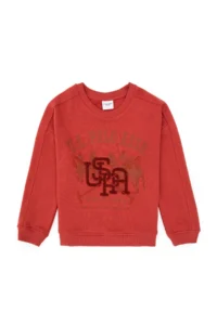 US Polo Assn. Boys' Dusty Rose Crew Neck Sweatshirt - Image 3