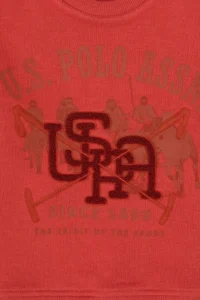 US Polo Assn. Boys' Dusty Rose Crew Neck Sweatshirt - Image 5
