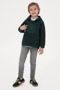 US Polo Assn. Boys' Dark Green Hooded Sweatshirt - Image 2