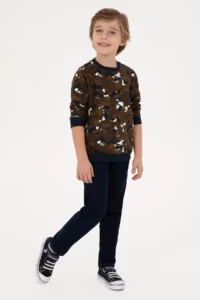 US Polo Assn. Boys' Brown Crew Neck Sweatshirt - Image 2