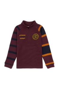 US Polo Assn. Boys' Burgundy Half Zippered Sweatshirt - Image 3
