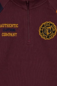 US Polo Assn. Boys' Burgundy Half Zippered Sweatshirt - Image 5