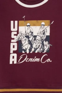 US Polo Assn. Boys' Burgundy Sweatshirt - Image 3