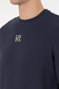 US Polo Assn. Men Regular Fit Crew Neck Navy Blue Sweatshirt - Image 7