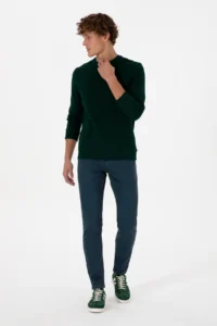 US Polo Assn. Men Regular Fit Crew Neck Dark Green Sweatshirt - Image 4