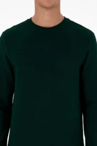 US Polo Assn. Men Regular Fit Crew Neck Dark Green Sweatshirt - Image 6