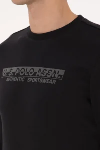 US Polo Assn. Men Regular Fit Crew Neck Black Sweatshirt - Image 7