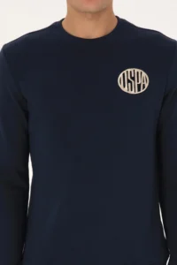 US Polo Assn. Men Regular Fit Crew Neck Navy Blue Sweatshirt - Image 6
