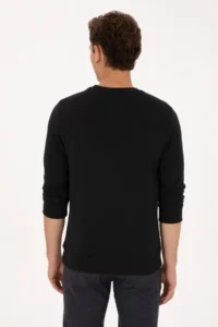 US Polo Assn. Men Regular Fit Crew Neck Black Sweatshirt - Image 5