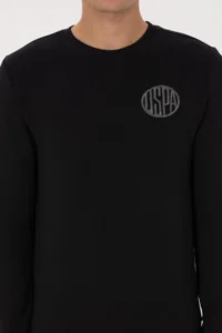 US Polo Assn. Men Regular Fit Crew Neck Black Sweatshirt - Image 6