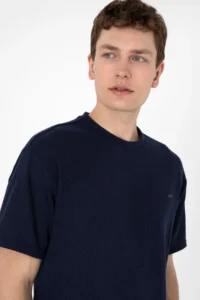 US Polo Assn. Men comfort Fit Crew Neck Navy Blue T-Shirt - Image 2