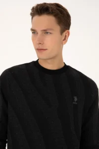 US Polo Assn. Men comfort Fit Crew Neck Black Sweatshirt - Image 2