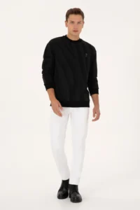 US Polo Assn. Men comfort Fit Crew Neck Black Sweatshirt - Image 4