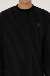 US Polo Assn. Men comfort Fit Crew Neck Black Sweatshirt - Image 6